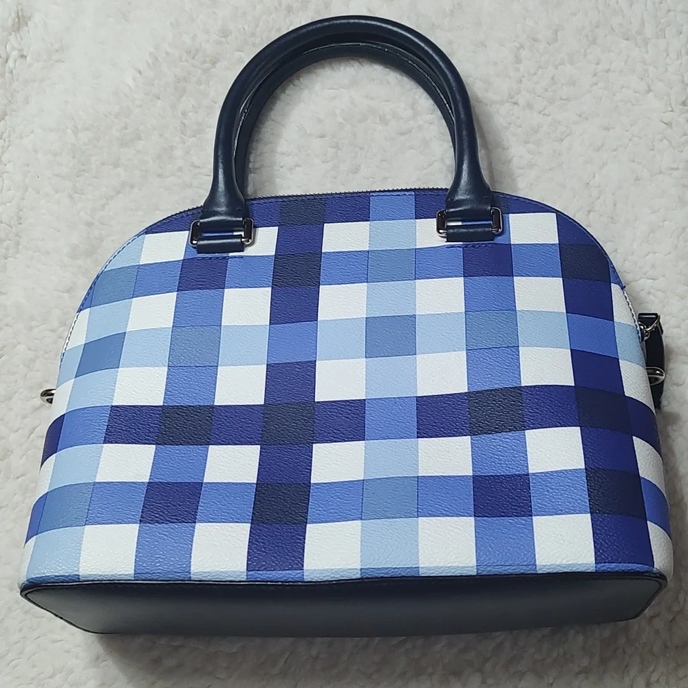 Super Rare Kate Spade Blue Plaid Bag - Picture 2 of 15